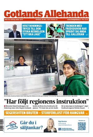 Förstasida Gotlands Allehanda