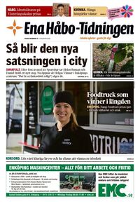 Förstasida Ena Håbo-tidningen