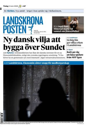 Förstasida Landskrona Posten
