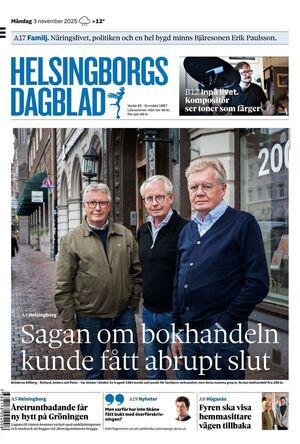 Förstasida Helsingborgs Dagblad