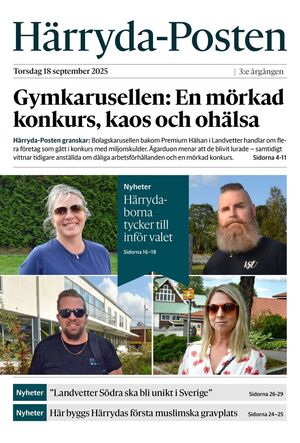 Förstasida Härryda-Posten
