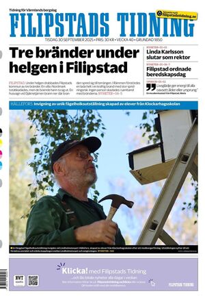 Förstasida Filipstads Tidning