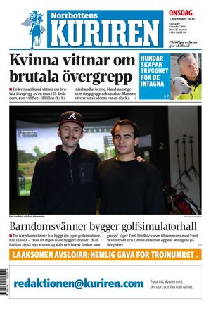 Förstasida Norrbottens-Kuriren