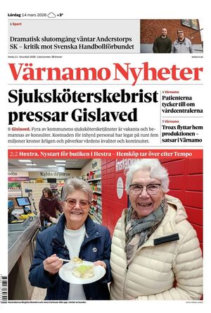 Förstasida Värnamo Nyheter
