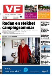Förstasida Värmlands Folkblad