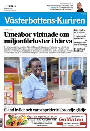 Förstasida Västerbottens-Kuriren