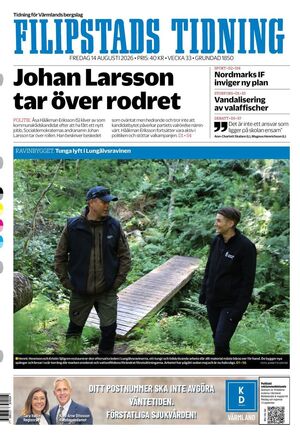 Förstasida Filipstads Tidning