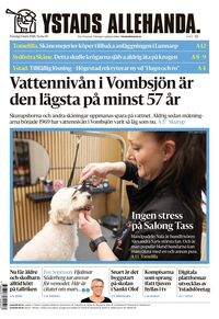Förstasida Ystads Allehanda