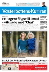 Förstasida Västerbottens-Kuriren