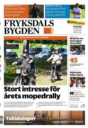Förstasida Fryksdalsbygden