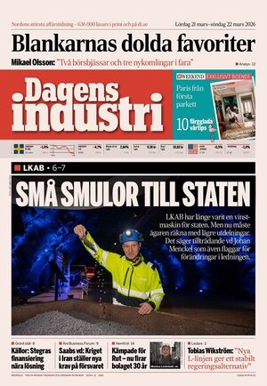 Förstasida Dagens industri
