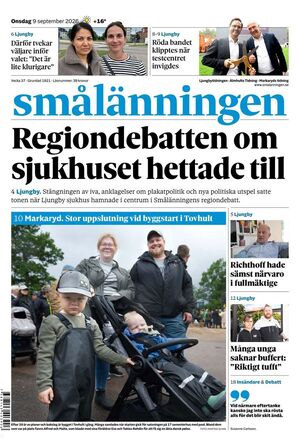 Förstasida Smålänningen