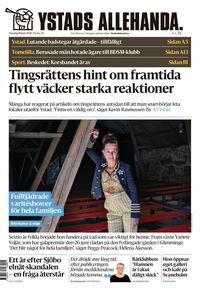 Förstasida Ystads Allehanda