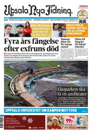 Förstasida Upsala Nya Tidning