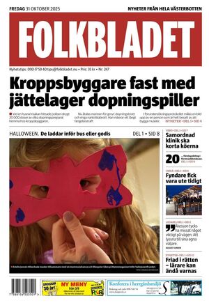 Förstasida Folkbladet Västerbotten