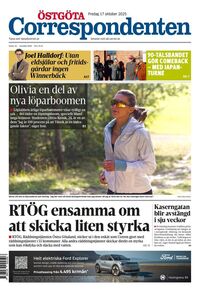 Förstasida Östgöta Correspondenten