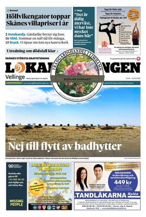 Förstasida Lokaltidningen Vellinge
