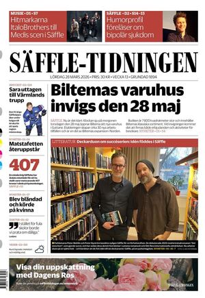 Förstasida Säffle-Tidningen