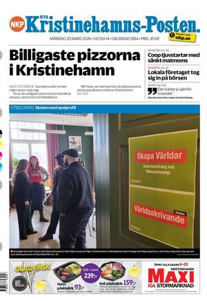 Förstasida Nya Kristinehamns-Posten