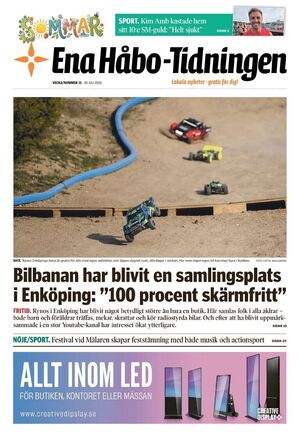 Förstasida Ena Håbo-tidningen