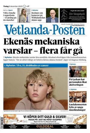 Förstasida Vetlanda-Posten