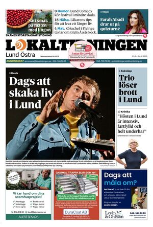 Förstasida Lokaltidningen Lund Östra