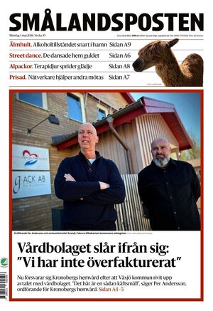 Förstasida Smålandsposten