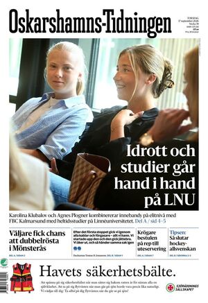 Förstasida Oskarshamns-Tidningen