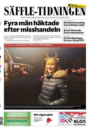 Förstasida Säffle-Tidningen