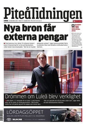 Förstasida Piteå-Tidningen