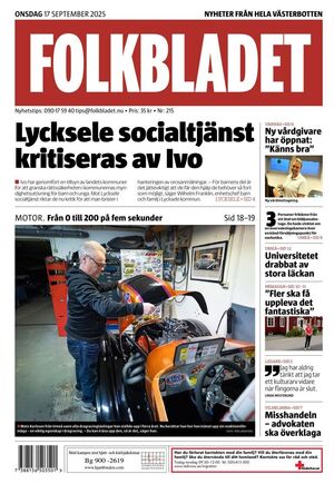 Förstasida Folkbladet Västerbotten