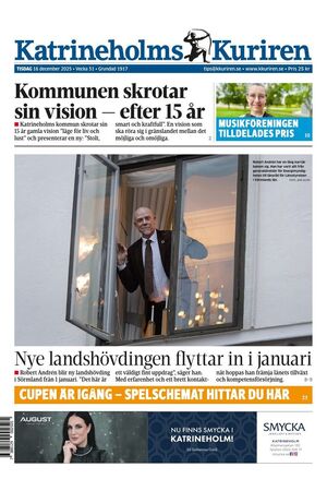 Förstasida Katrineholms-Kuriren