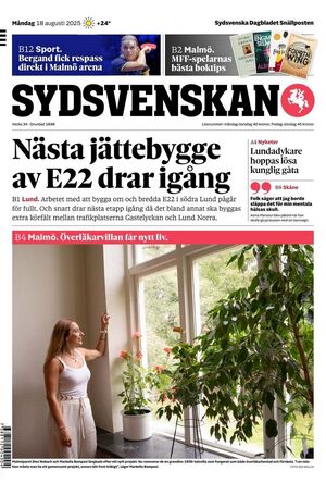 Förstasida Sydsvenskan Malmö