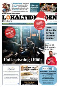 Förstasida Lokaltidningen Mittskåne