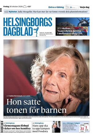 Förstasida Helsingborgs Dagblad