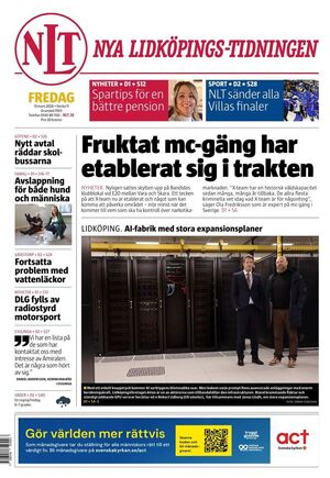 Förstasida Nya Lidköpings-Tidningen