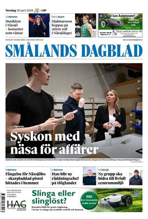 Förstasida Smålands Dagblad