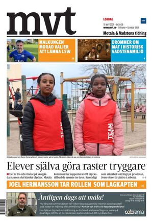 Förstasida Motala & Vadstena tidning