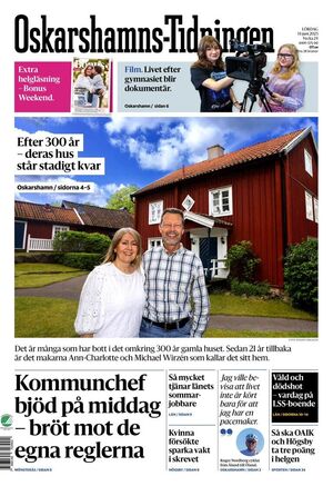 Förstasida Oskarshamns-Tidningen