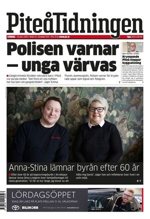 Förstasida Piteå-Tidningen