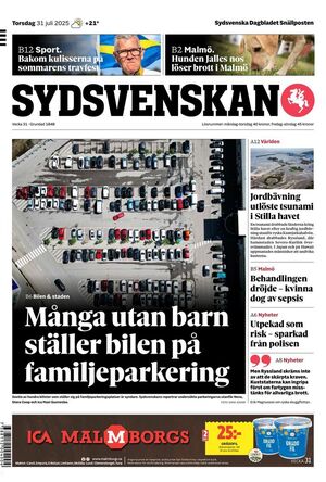 Förstasida Sydsvenskan Lund