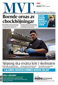 Förstasida Motala & Vadstena tidning