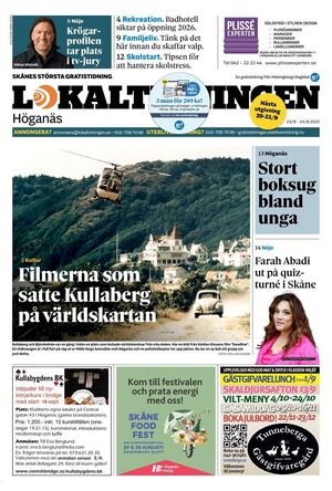 Förstasida Lokaltidningen Höganäs