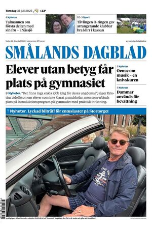 Förstasida Smålands Dagblad