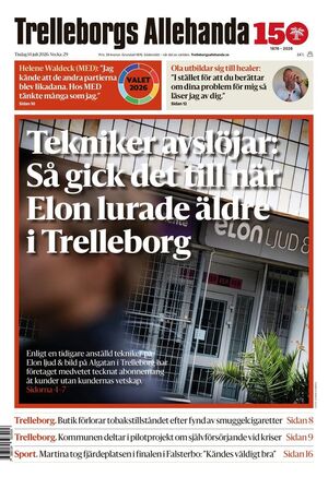 Förstasida Trelleborgs Allehanda