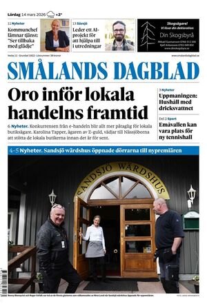Förstasida Smålands Dagblad
