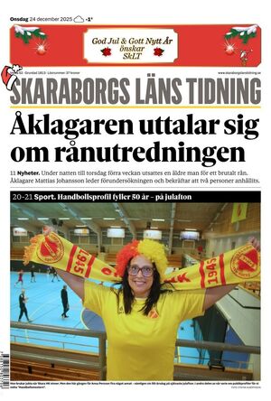Förstasida Skaraborgs Läns Tidning