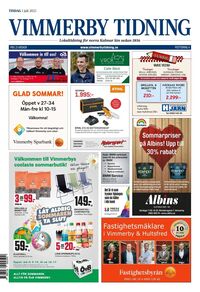Förstasida Vimmerby Tidning