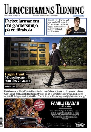 Förstasida Ulricehamns Tidning