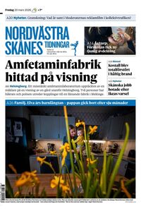 Förstasida Nordvästra Skånes Tidningar